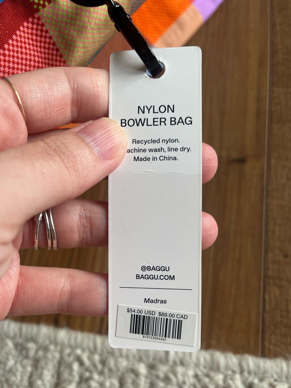 BAGGU UO Madras Bowler bag BNWT - Picture 9 of 16